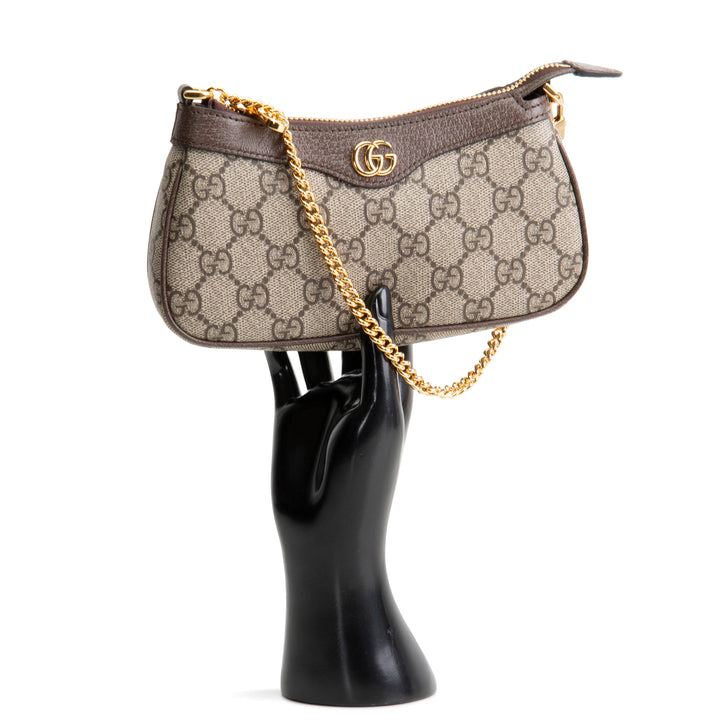 GUCCI GG Supreme Ophidia Mini Bag - Beige & Ebony