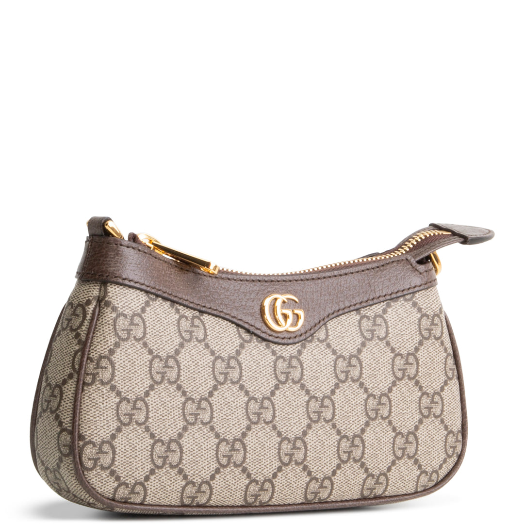 GUCCI GG Supreme Ophidia Mini Bag - Beige & Ebony