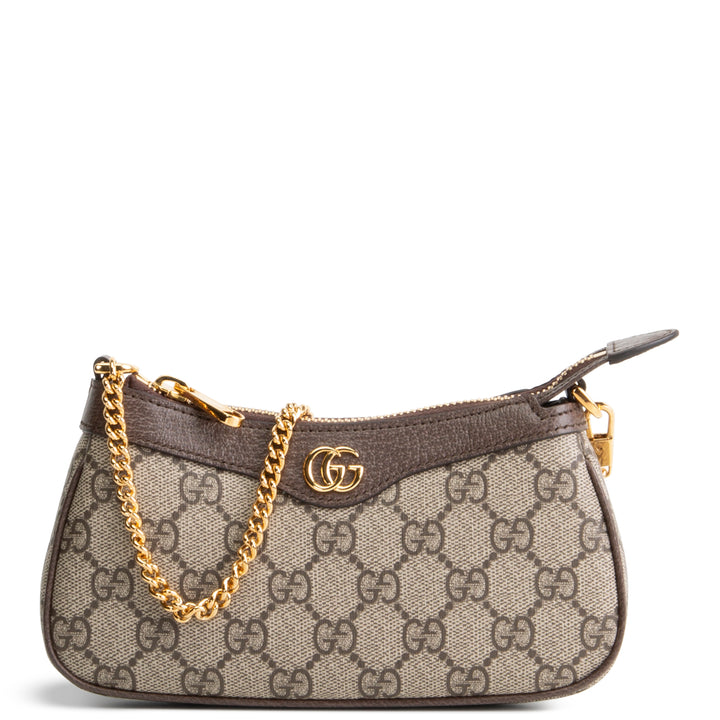 GUCCI GG Supreme Ophidia Mini Bag - Beige & Ebony