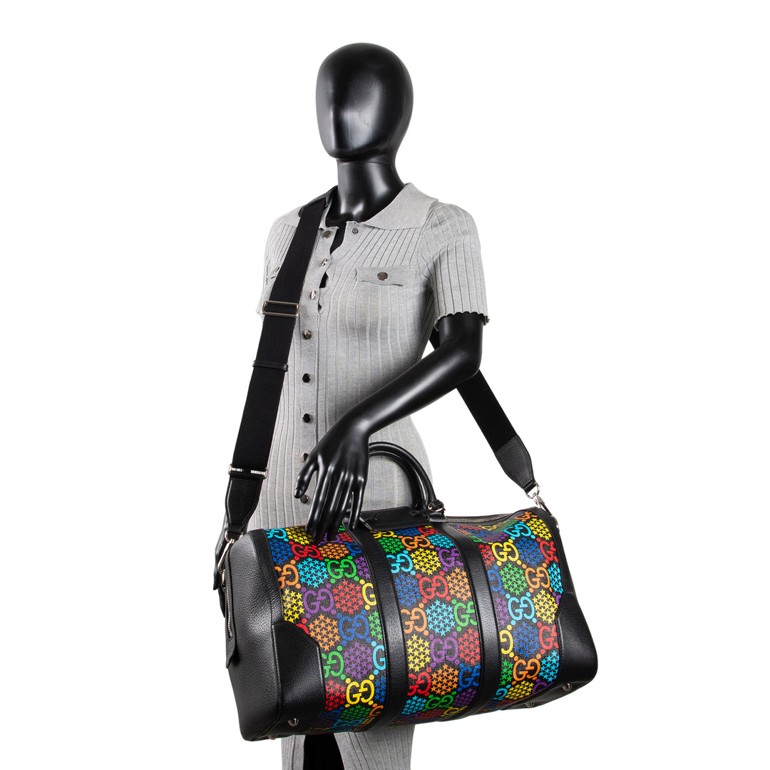 GUCCI GG Psychedelic Weekender Bag - Black OUTLET FINAL SALE