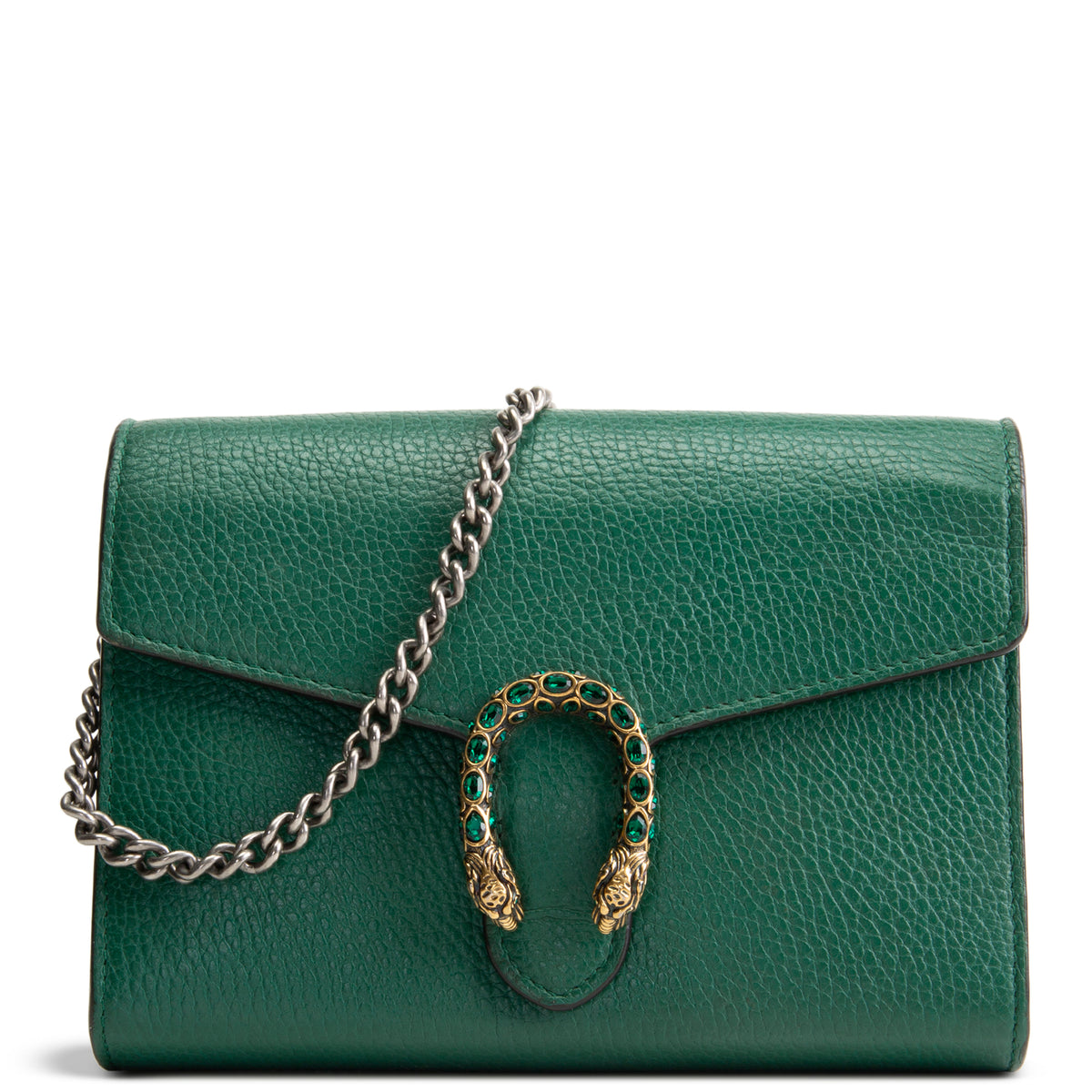 GUCCI Dionysus Chain Wallet w/ Crystals - Leather