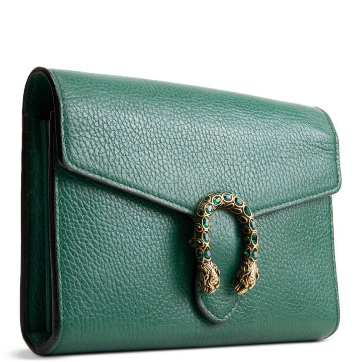 GUCCI Dionysus Chain Wallet w/ Crystals - Leather