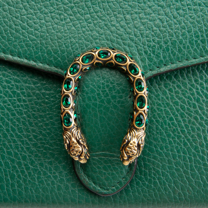 GUCCI Dionysus Chain Wallet w/ Crystals - Leather