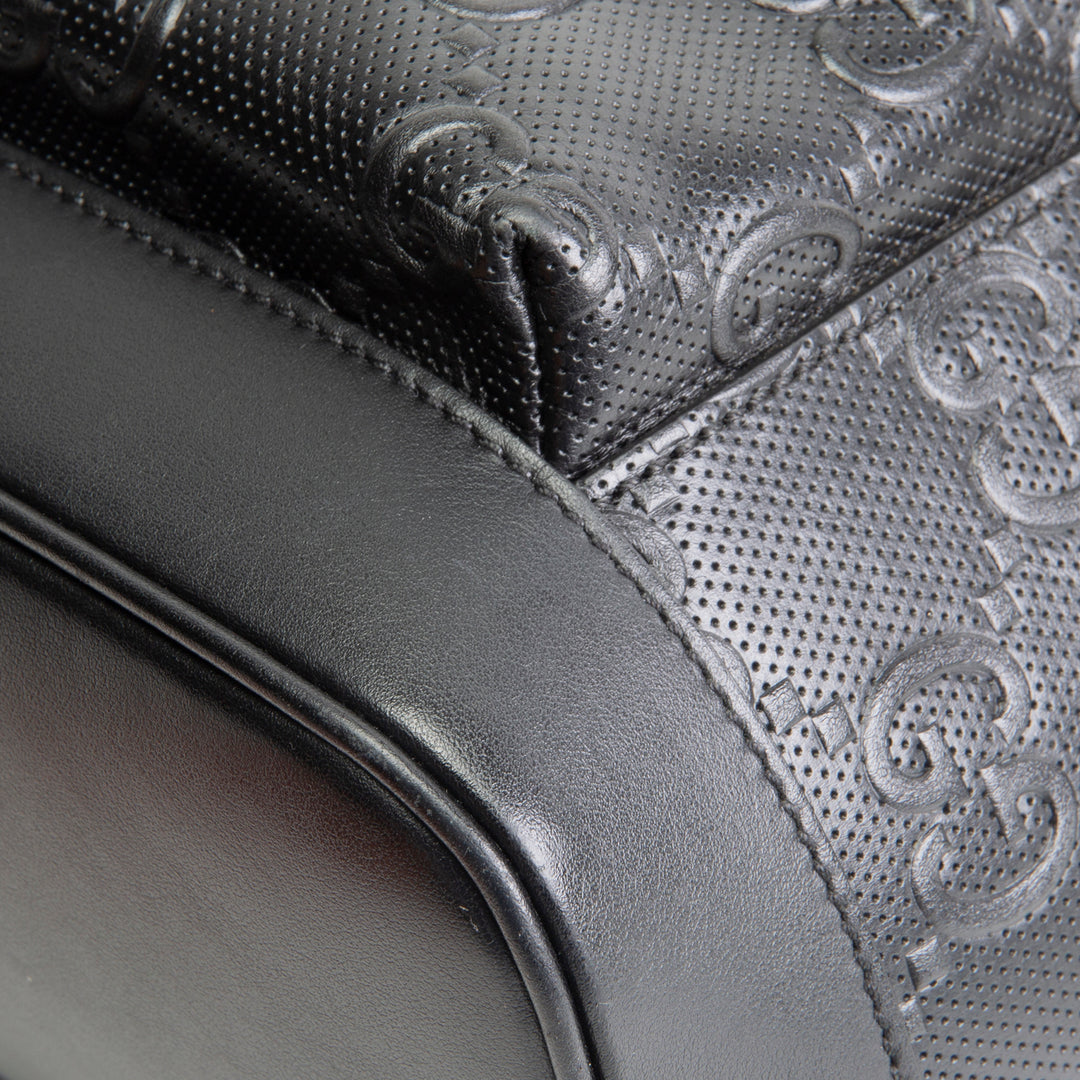GUCCI GG Tennis Embossed Backpack- Black OUTLET FINAL SALE