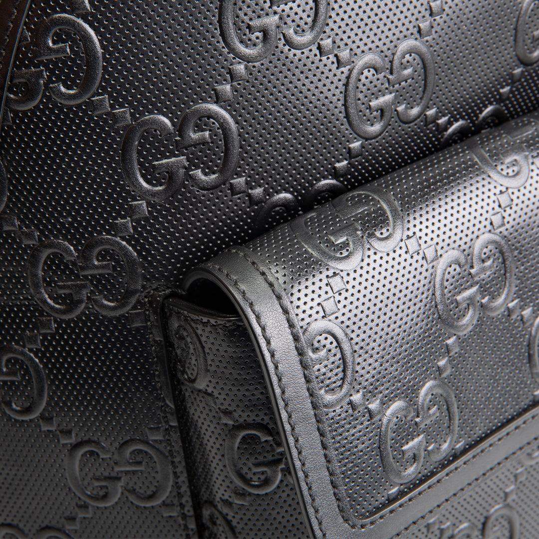 GUCCI GG Tennis Embossed Backpack- Black OUTLET FINAL SALE