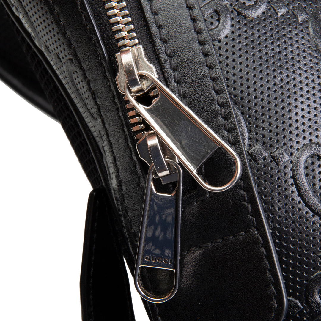 GUCCI GG Tennis Embossed Backpack- Black OUTLET FINAL SALE