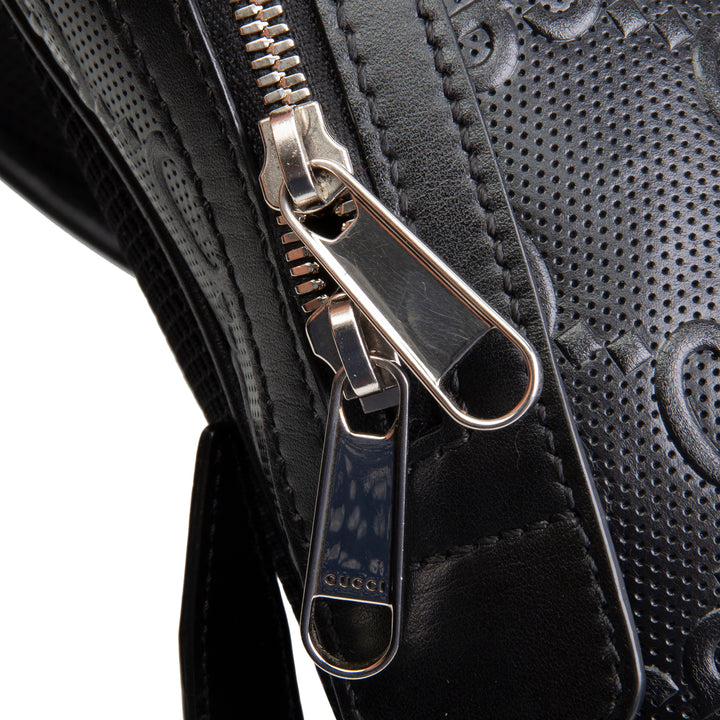 GUCCI GG Tennis Embossed Backpack- Black OUTLET FINAL SALE