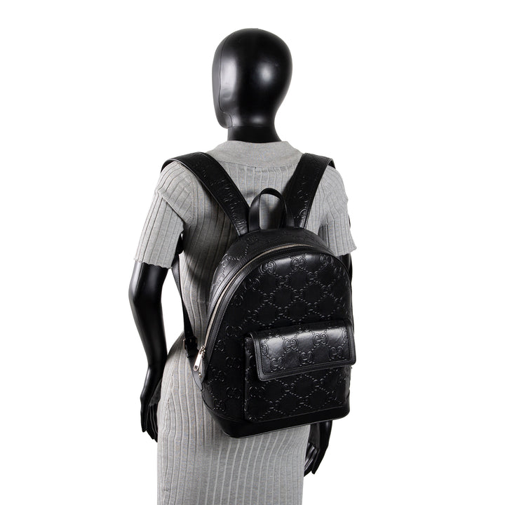 GUCCI GG Tennis Embossed Backpack- Black OUTLET FINAL SALE