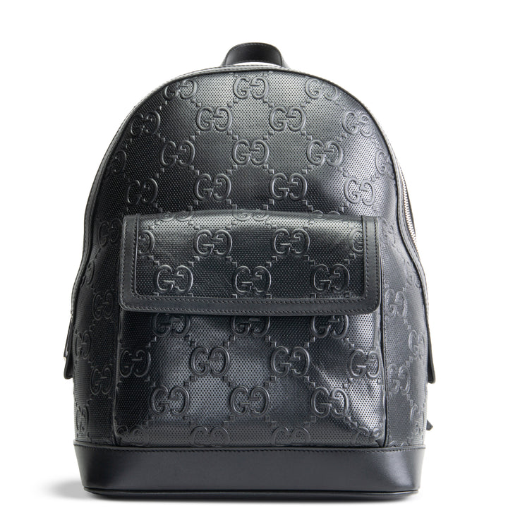 GUCCI GG Tennis Embossed Backpack- Black OUTLET FINAL SALE