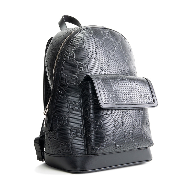 GUCCI GG Tennis Embossed Backpack- Black OUTLET FINAL SALE