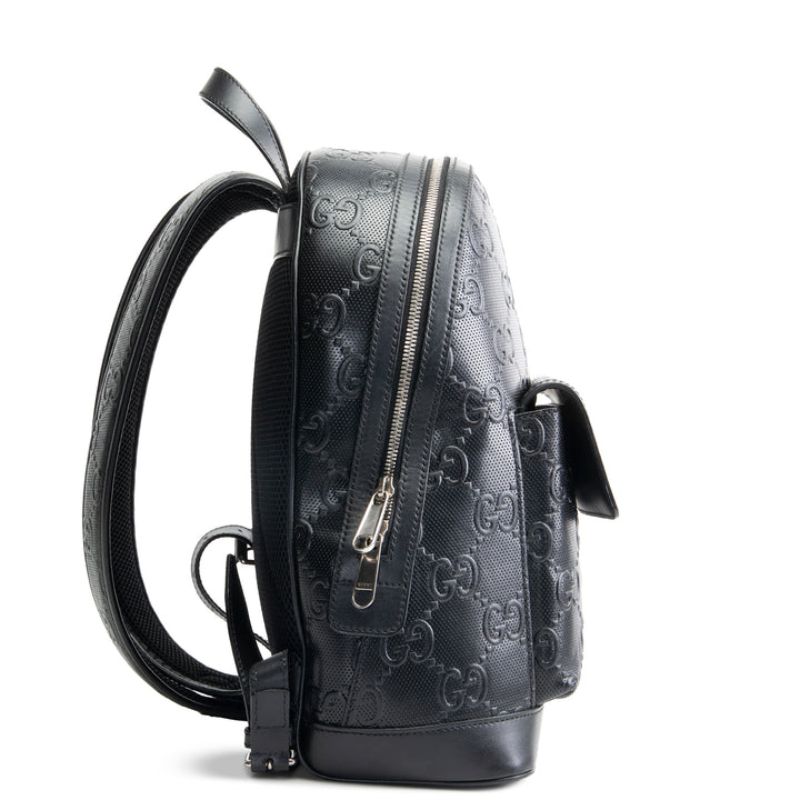 GUCCI GG Tennis Embossed Backpack- Black OUTLET FINAL SALE