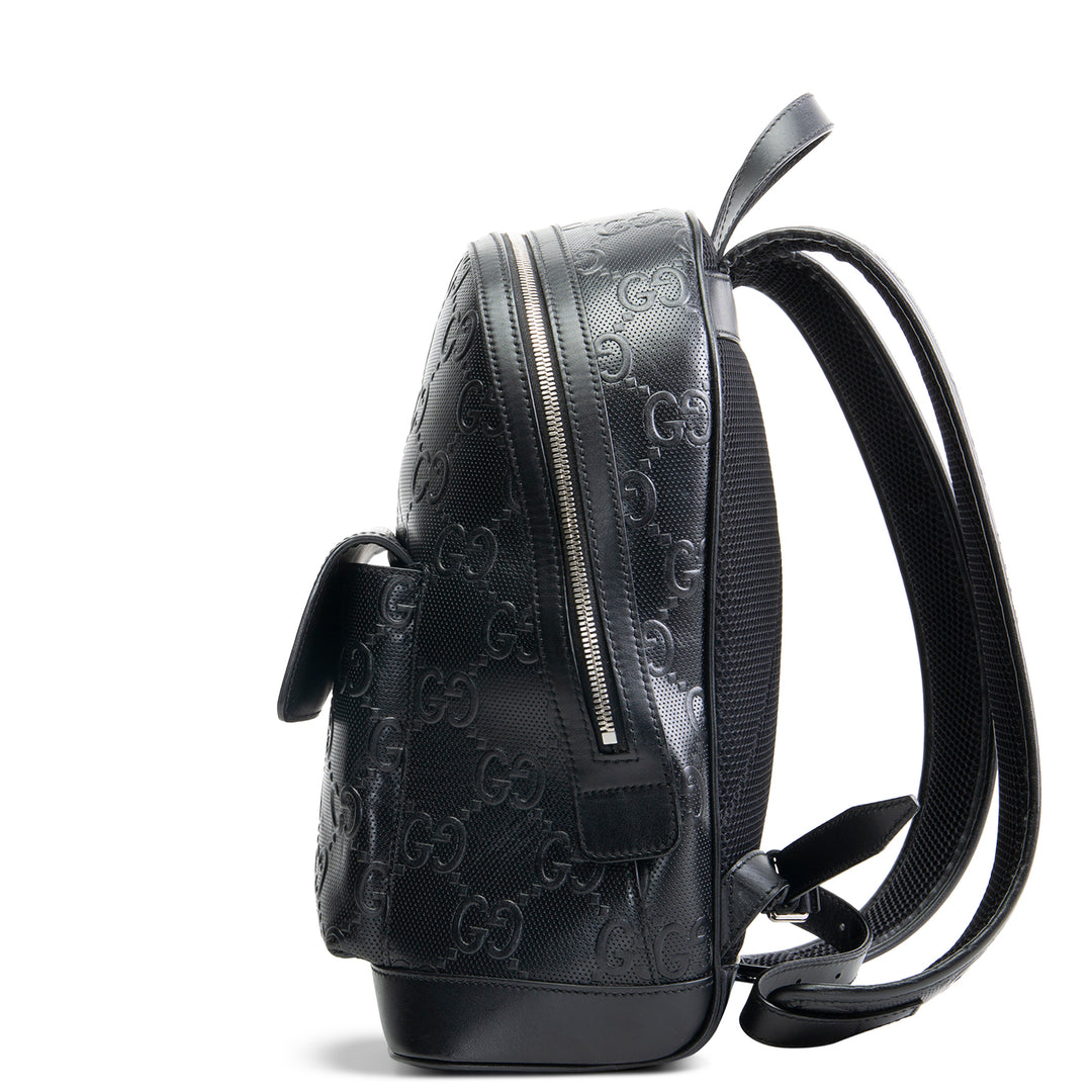 GUCCI GG Tennis Embossed Backpack- Black OUTLET FINAL SALE