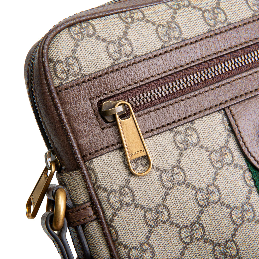 GUCCI GG Supreme Small Ophidia Messenger Bag - Beige & Ebony