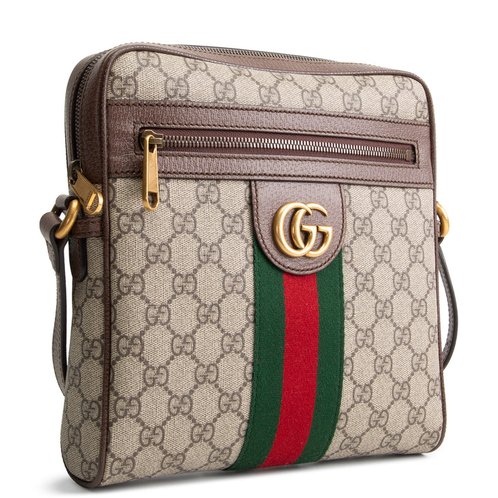 GUCCI GG Supreme Small Ophidia Messenger Bag - Beige & Ebony