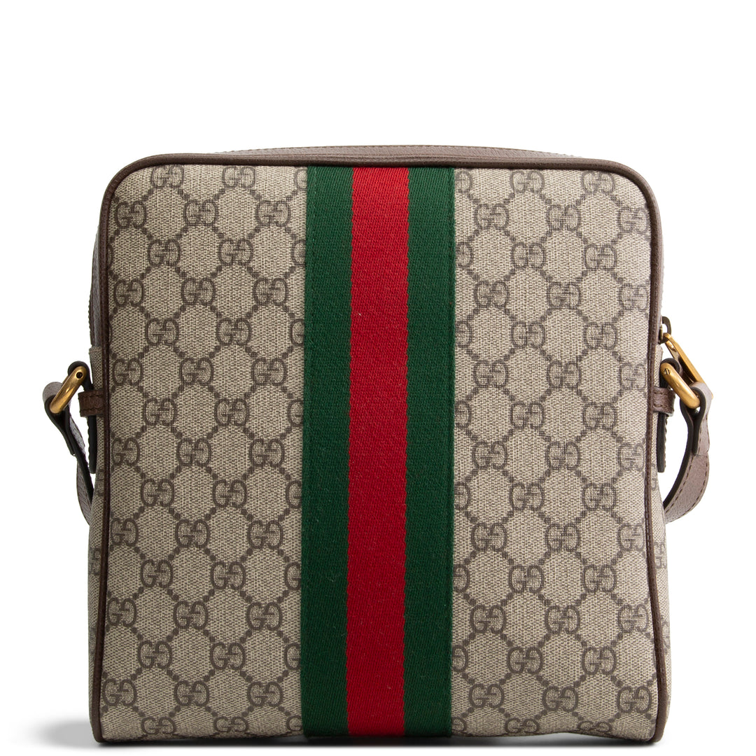 GUCCI GG Supreme Small Ophidia Messenger Bag - Beige & Ebony