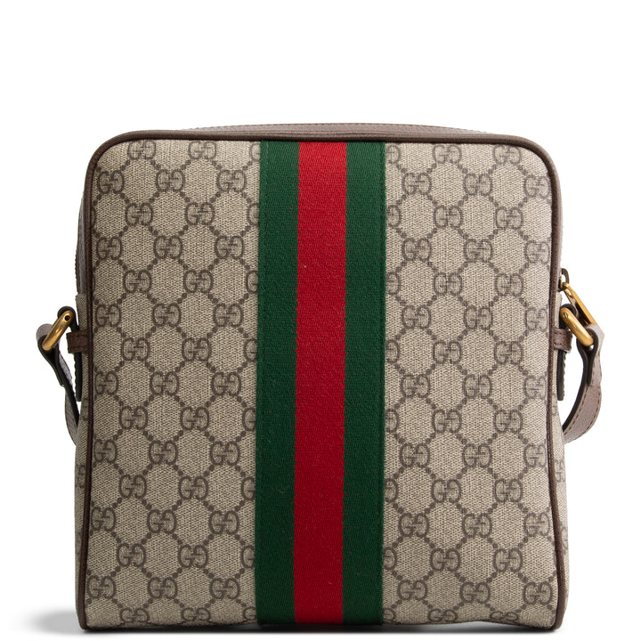 GUCCI GG Supreme Small Ophidia Messenger Bag - Beige & Ebony