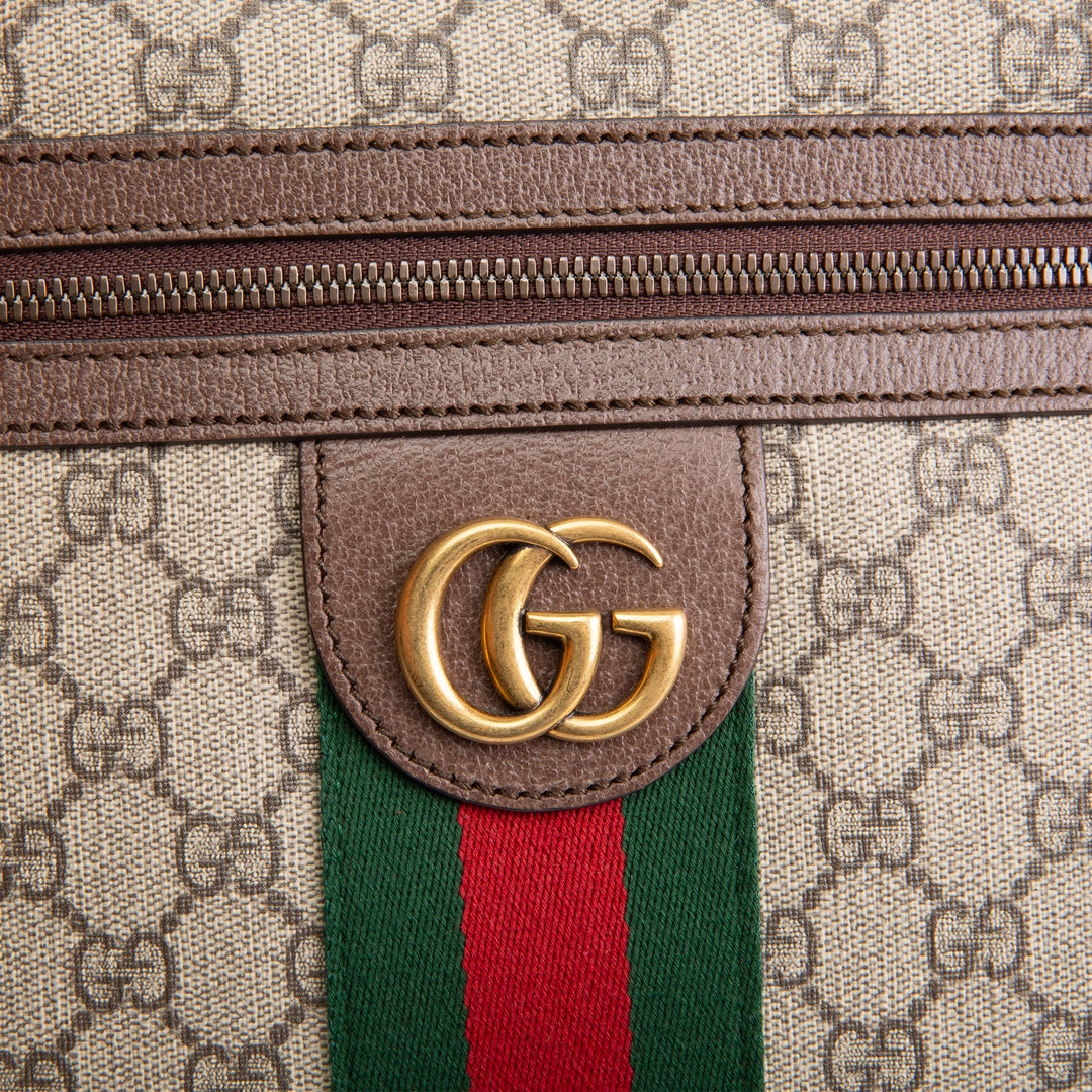 GUCCI GG Supreme Small Ophidia Messenger Bag - Beige & Ebony