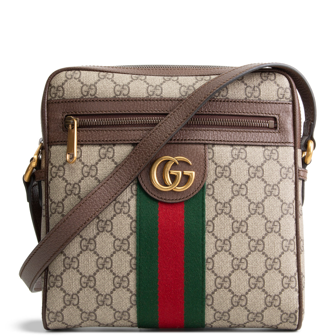 GUCCI GG Supreme Small Ophidia Messenger Bag - Beige & Ebony