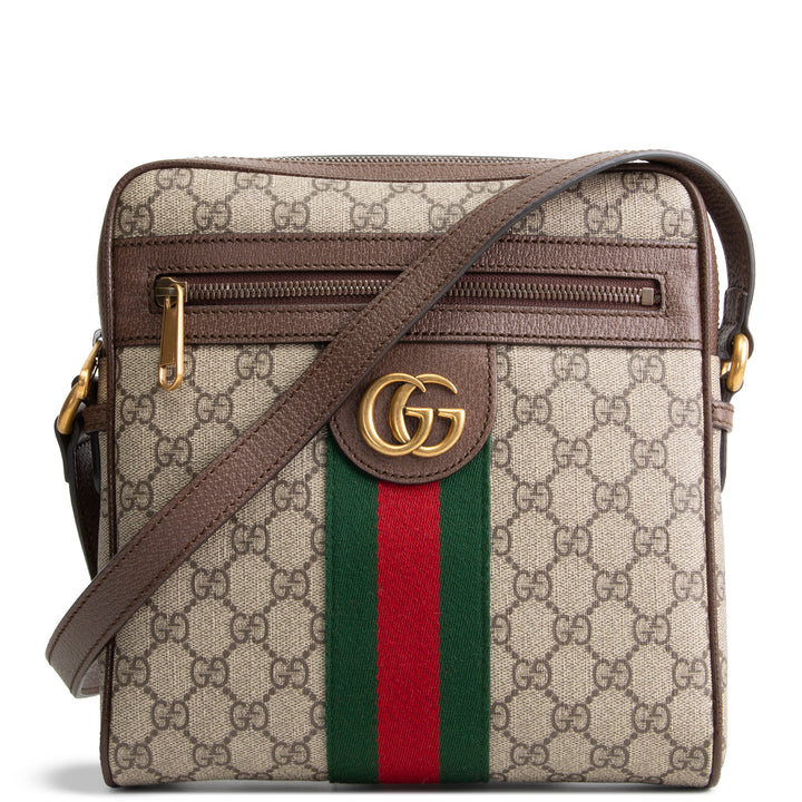 GUCCI GG Supreme Small Ophidia Messenger Bag - Beige & Ebony