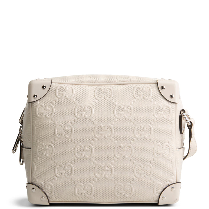 GUCCI Jumbo GG Embossed Soft Trunk Messenger Bag - Mystic White OUTLET FINAL SALE