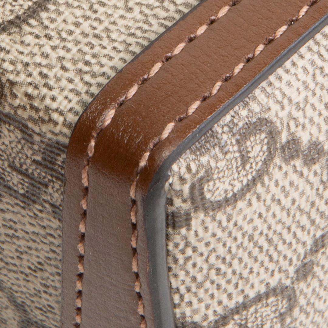 GUCCI GG Supreme Mini Horsebit 1955 Shoulder Bag - Beige & Ebony
