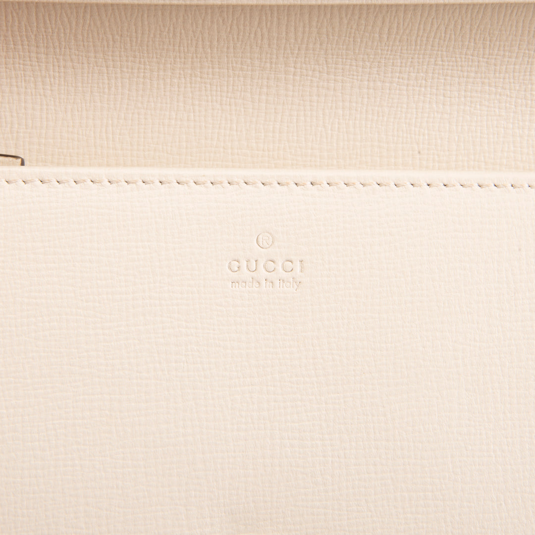 GUCCI GG Supreme Horsebit Wallet on Chain - Cream