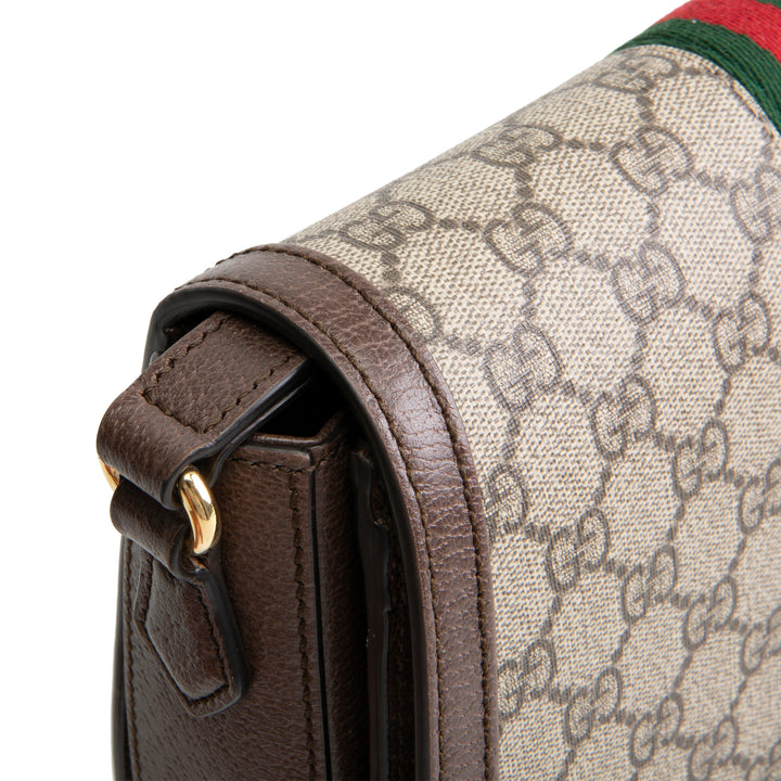 GUCCI GG Supreme Ophidia Small Flap Shoulder Bag