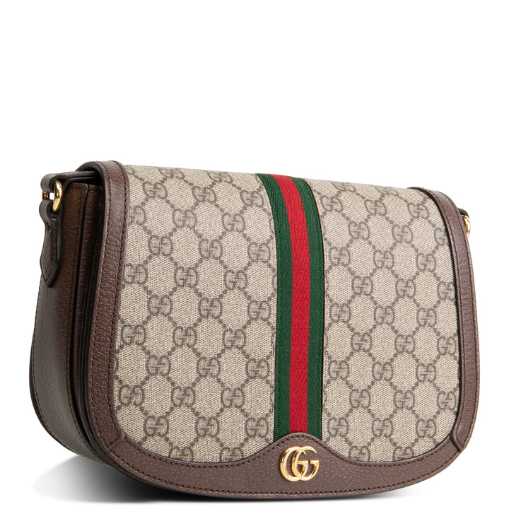 GUCCI GG Supreme Ophidia Small Flap Shoulder Bag