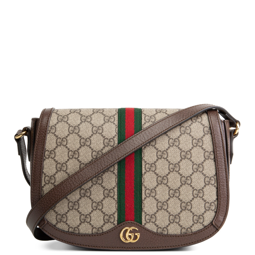GUCCI GG Supreme Ophidia Small Flap Shoulder Bag