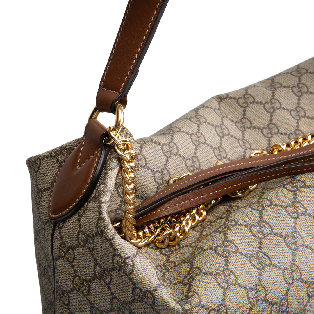 GUCCI GG Supreme Chain Hobo
