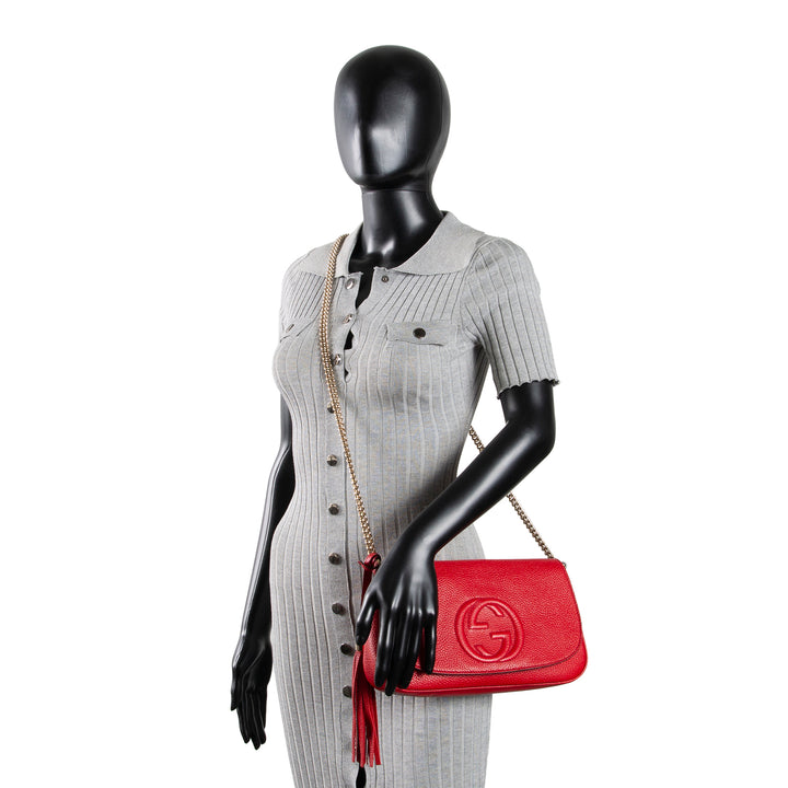 GUCCI Soho Chain Bag - Red