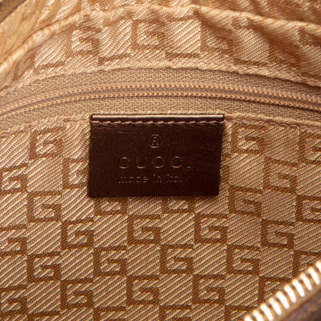 GUCCI Half Moon Shoulder Bag - Metallic Gold OUTLET FINAL SALE