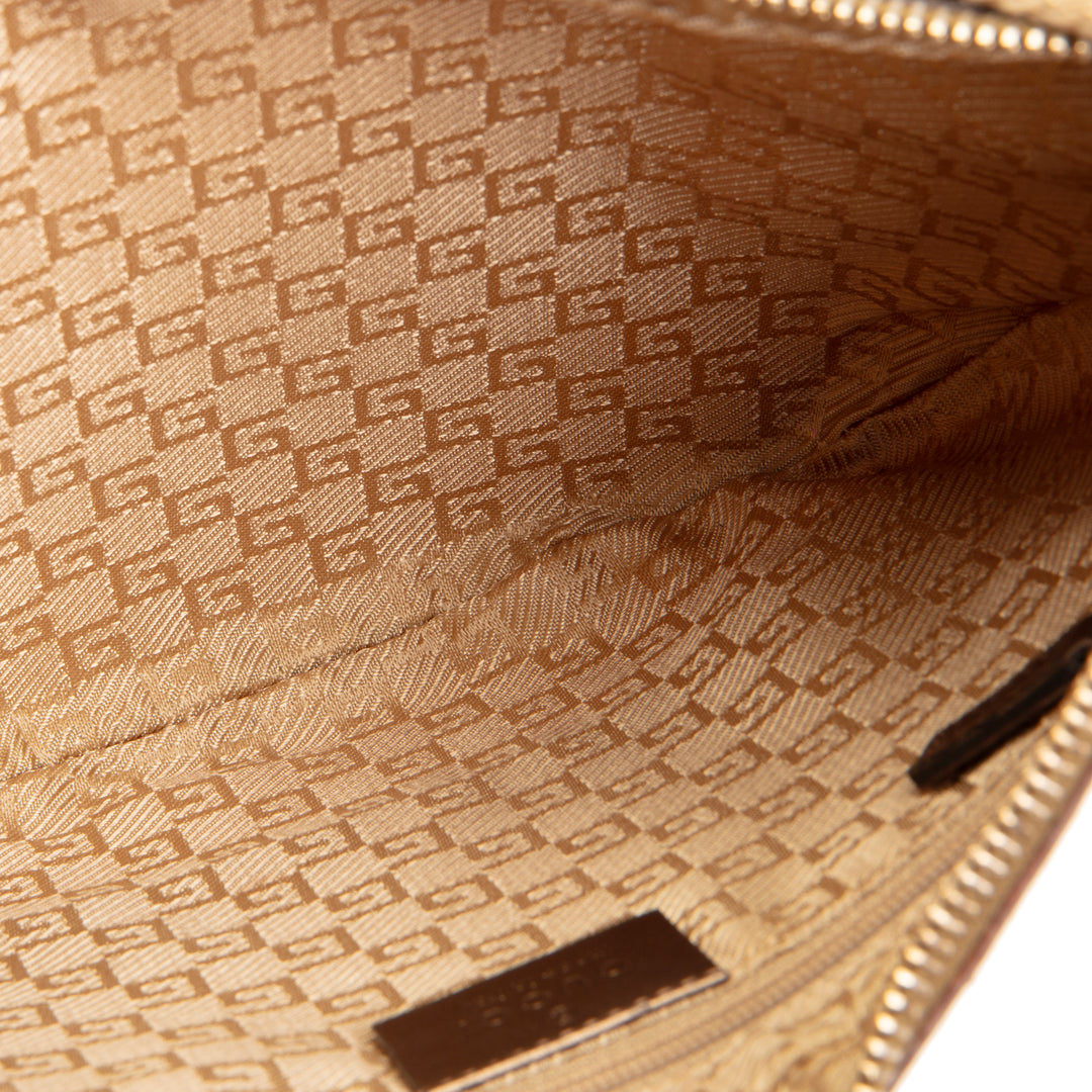 GUCCI Half Moon Shoulder Bag - Metallic Gold OUTLET FINAL SALE