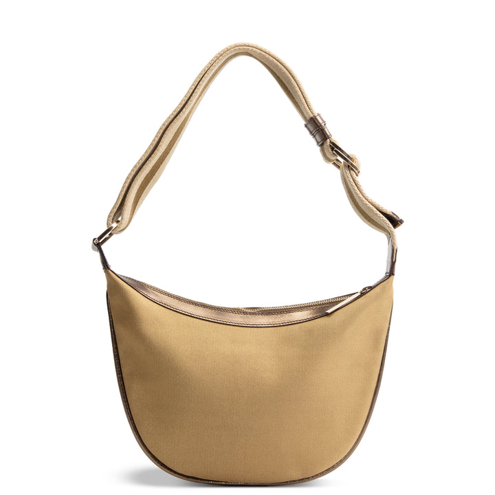 GUCCI Half Moon Shoulder Bag - Metallic Gold OUTLET FINAL SALE