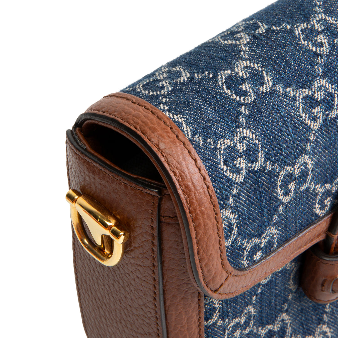 GUCCI GG Denim Horsebit 1955 - Blue