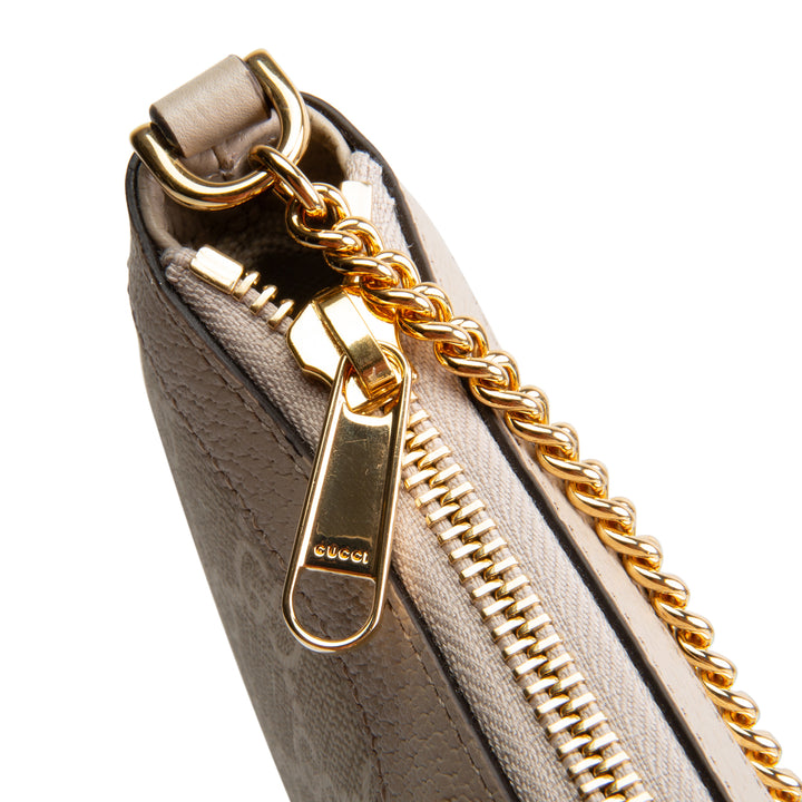 GUCCI GG Supreme Ophidia Mini Pochette - Cream