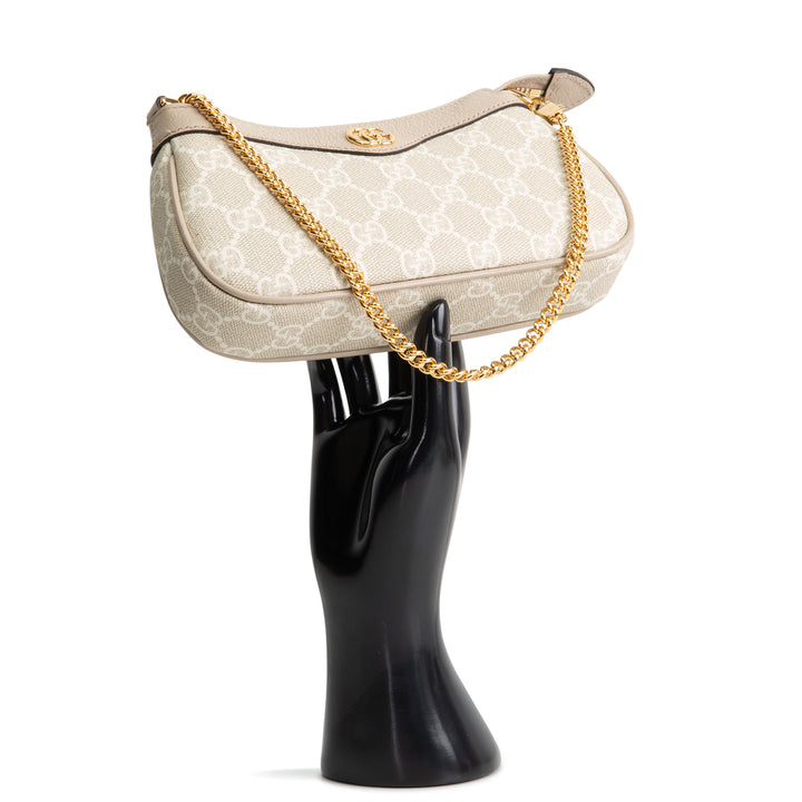 GUCCI GG Supreme Ophidia Mini Pochette - Cream