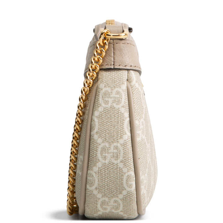 GUCCI GG Supreme Ophidia Mini Pochette - Cream