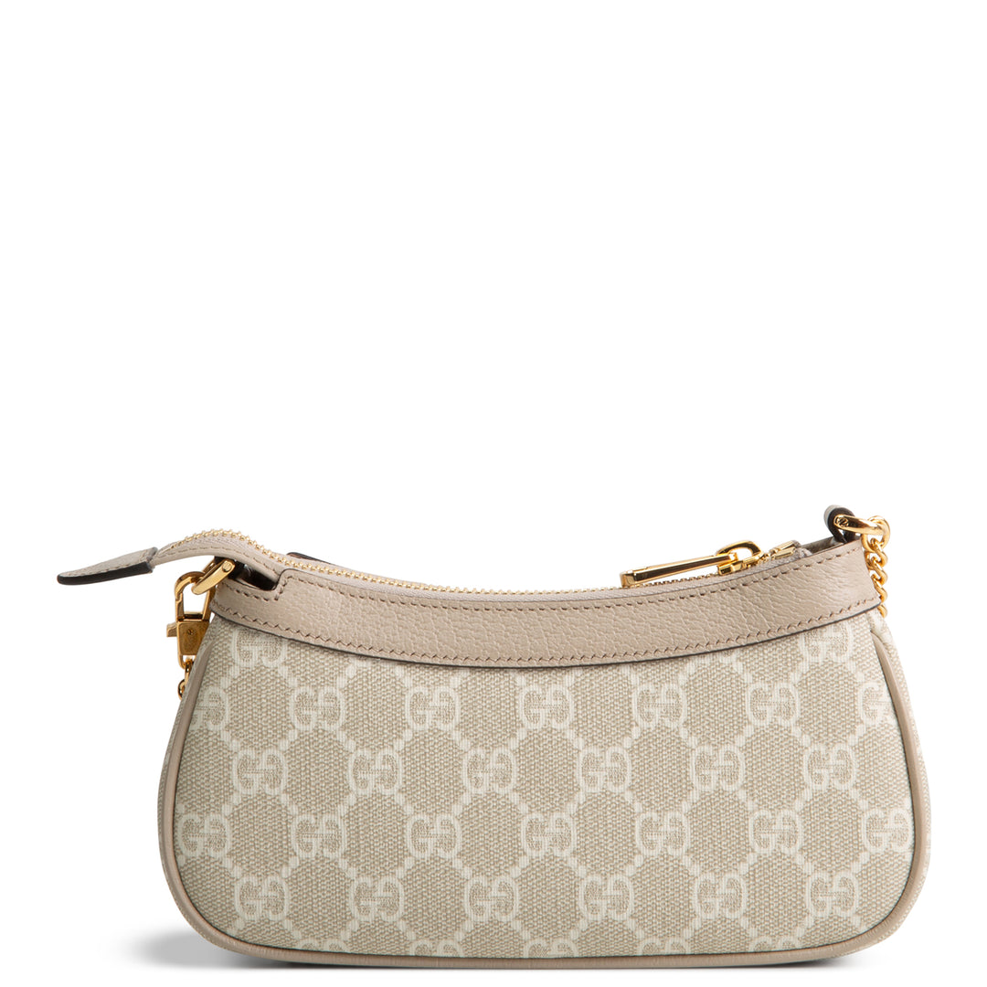GUCCI GG Supreme Ophidia Mini Pochette - Cream