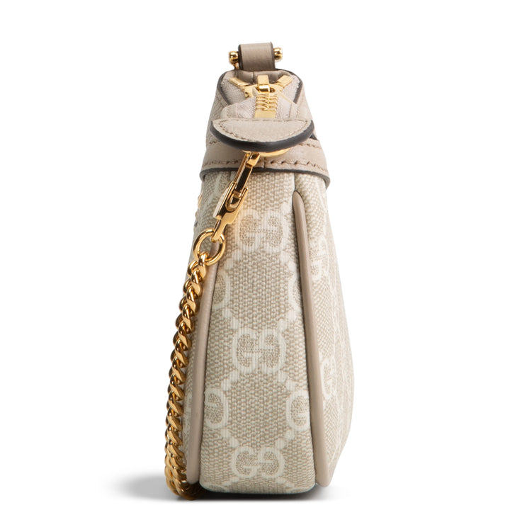 GUCCI GG Supreme Ophidia Mini Pochette - Cream