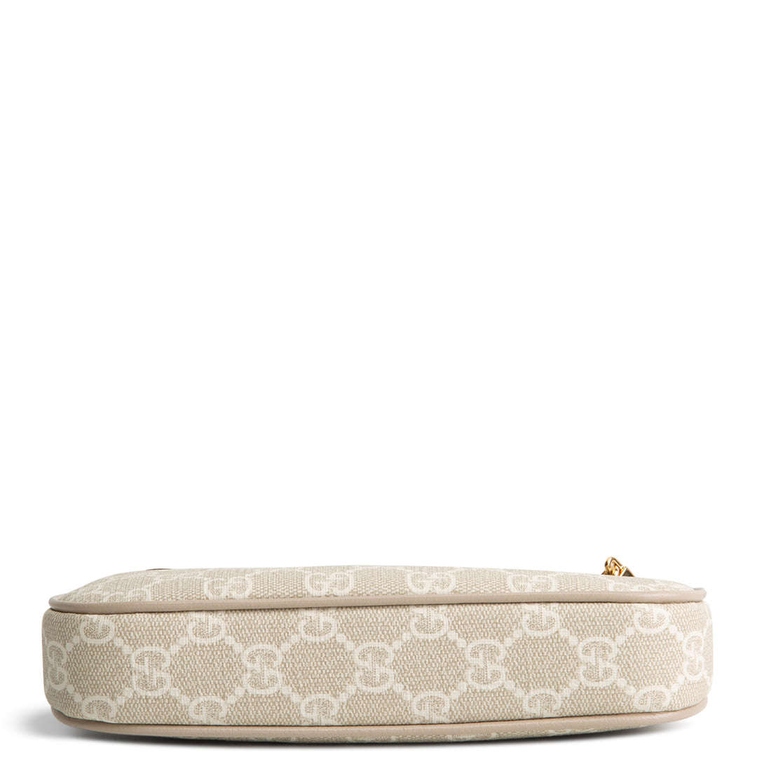GUCCI GG Supreme Ophidia Mini Pochette - Cream