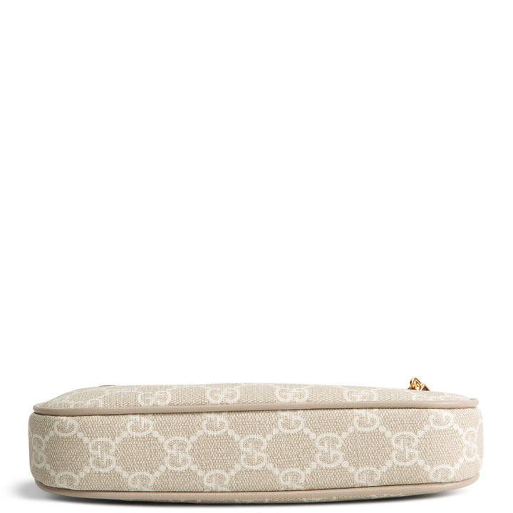 GUCCI GG Supreme Ophidia Mini Pochette - Cream