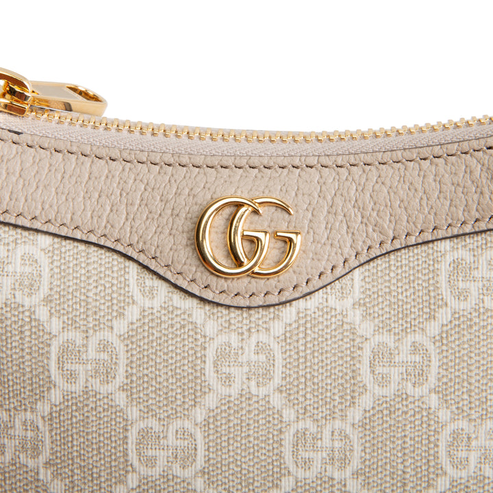 GUCCI GG Supreme Ophidia Mini Pochette - Cream