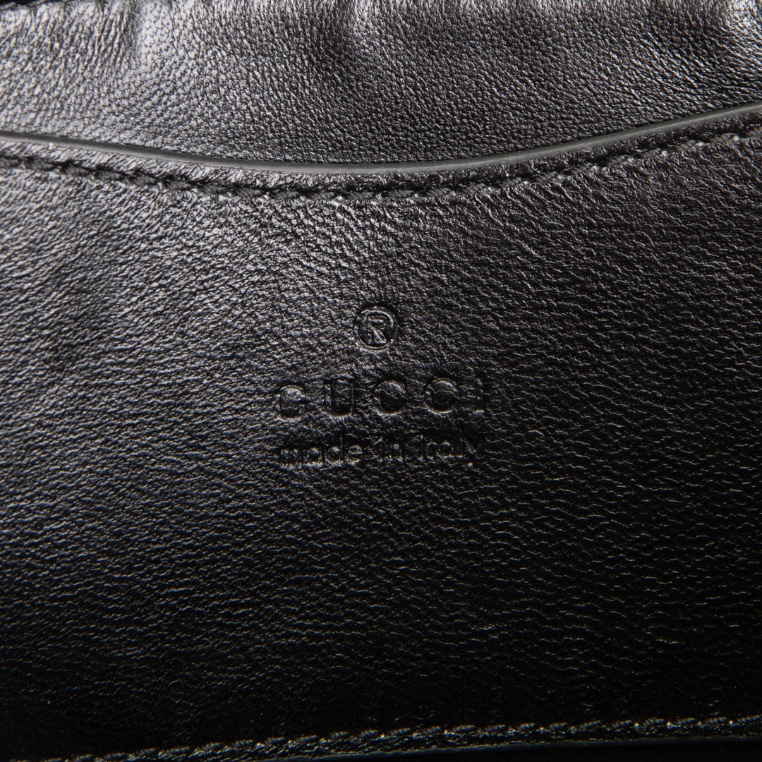 GUCCI GG Embossed Double G Milano Bag - Black