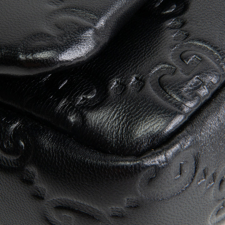 GUCCI GG Embossed Double G Milano Bag - Black