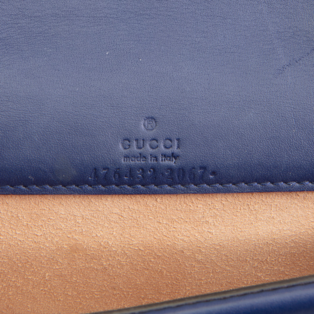GUCCI Velvet Dionysus Crystal Super Mini - Blue OUTLET FINAL SALE