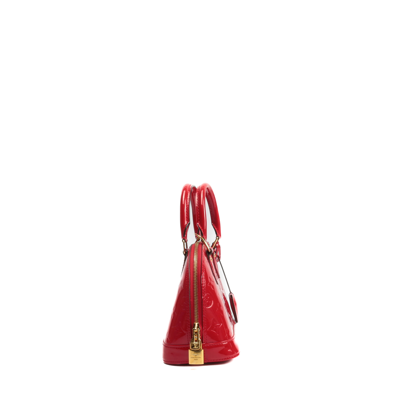 Louis Vuitton Monogram Vernis Alma BB w/ Strap - Burgundy Handle Bags,  Handbags - LOU789293