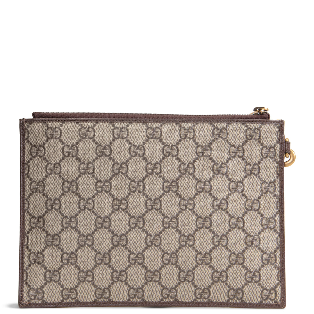 GUCCI GG Supreme Ophidia Wristlet Pouch