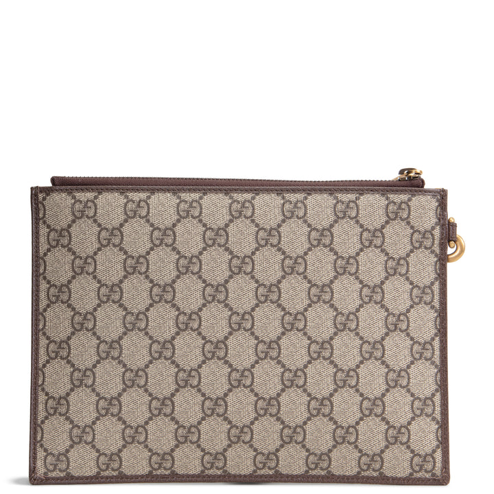 GUCCI GG Supreme Ophidia Wristlet Pouch