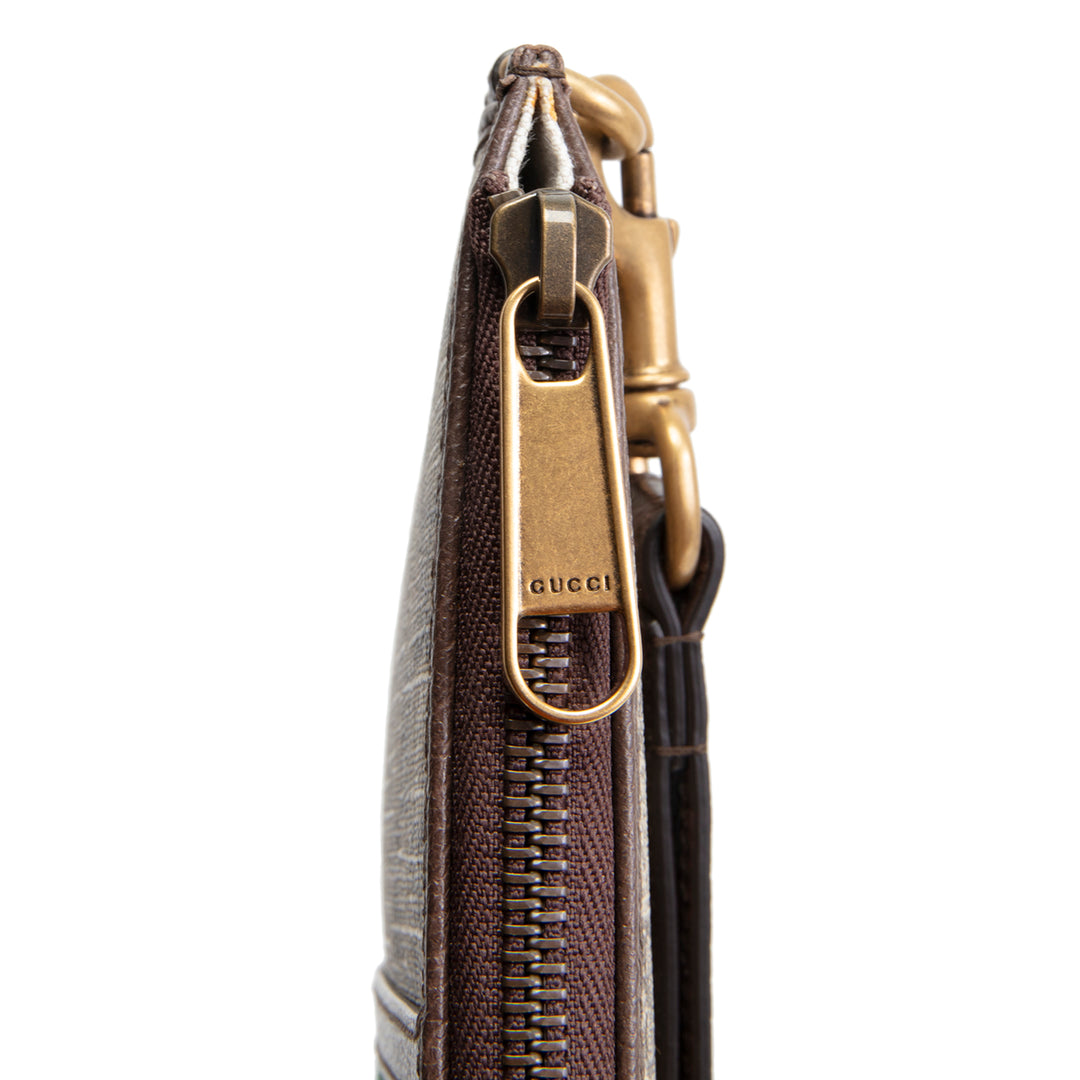 GUCCI GG Supreme Ophidia Wristlet Pouch